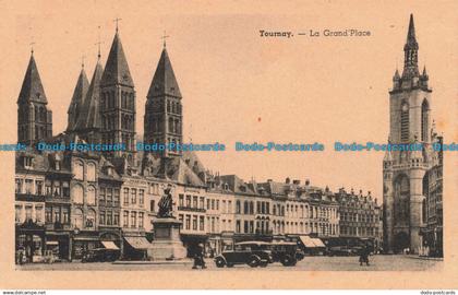 R668514 Tournay. La Grand Place. Belge