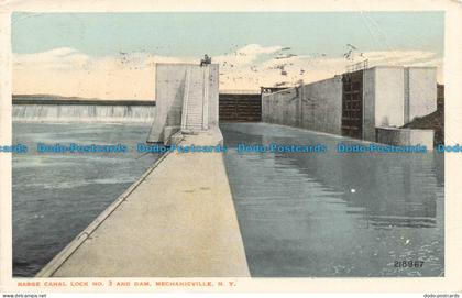 R676698 N. Y. Mechanicville. Barge Canal Lock No. 3. And Dam. M. B. Caldwell. 19