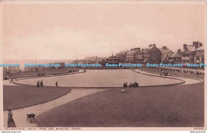 R689360 Felixstowe. Yacht Pond and Bowling Green. Photochrom