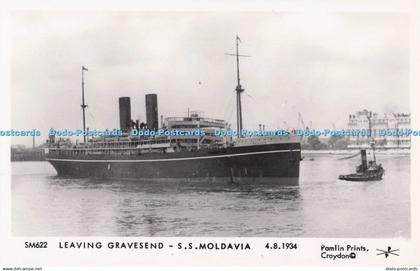 R689690 Leaving Gravesend. S. S. Moldavia. Pamlin Prints