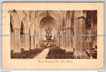 R747145 Exeter Exeter Cathedral The Nave Tuck Plate Marked Sepia No 2466