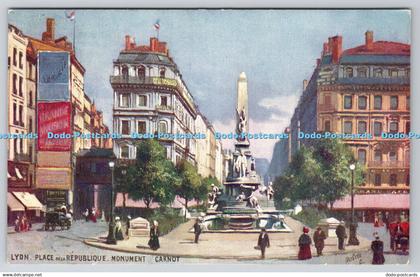 R748407 Lyon Place de la Republique Monument Carnot Tuck Oilette Series 114 No 5