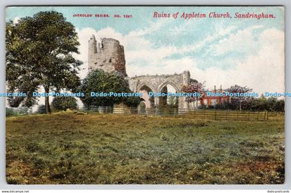 R752044 Sandringham Ruins Of Appleton Church Jarrold Series No 1287 1906