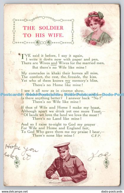 R757932 The Soldier to His Wife T H Pemberton