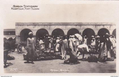 SUDAN - Port Sudan - Native Market - Photo Postcard