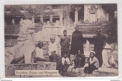 Buddhist Priests and Monastery. Birma??. *