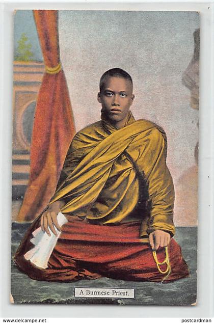 MYANMAR Burma - A Burmese priest - Publ. D.A. Ahuja 8