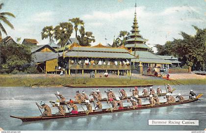 MYANMAR Burma - Burmese racing canoes - Publ. D. A. Ahuja 24