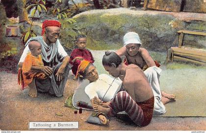 MYANMAR Burma - Tattooing a Burman - Publ. D. A. Ahuja 1