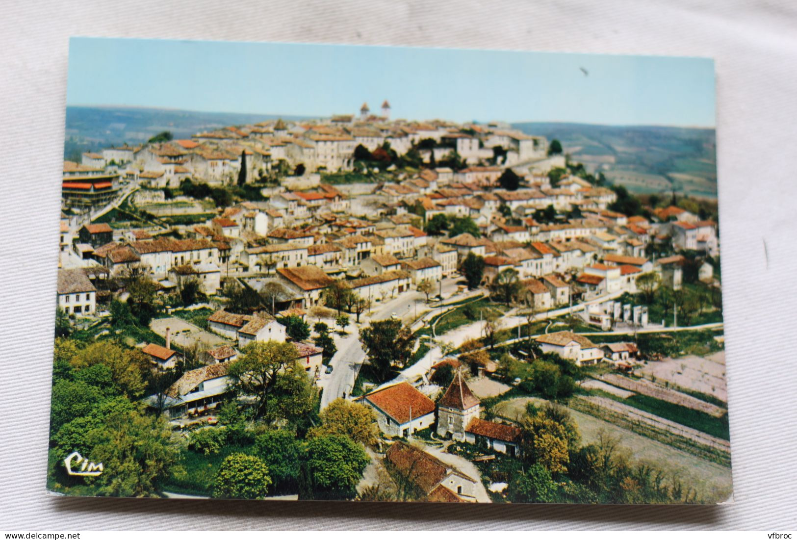 N147, Cpm, Lauzerte, vue générale aérienne, Tarn et Garonne 82