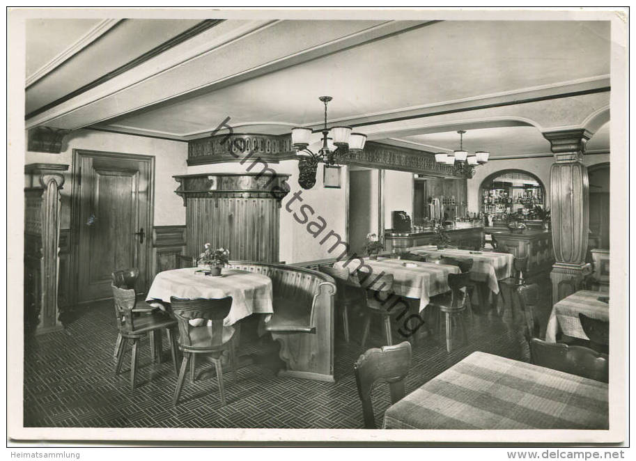 Näfels - Hotel Schwert vis-a vis Freulerpalast G. Borer-Schäfer - Foto-AK Großformat - Verlag H. Schönwetter Elmer Glaru