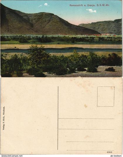 Postcard .Namibia Ramansdrift a. Oranje, D.S.W.A. Kolonie Namibia 19132