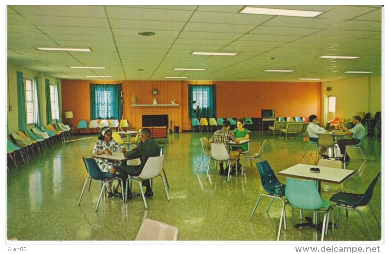 Nazareth KY Kentucky, Lodge Recreational Center Interior View, Nazareth College, Blacks, c1950s/60s Vintage Postcard