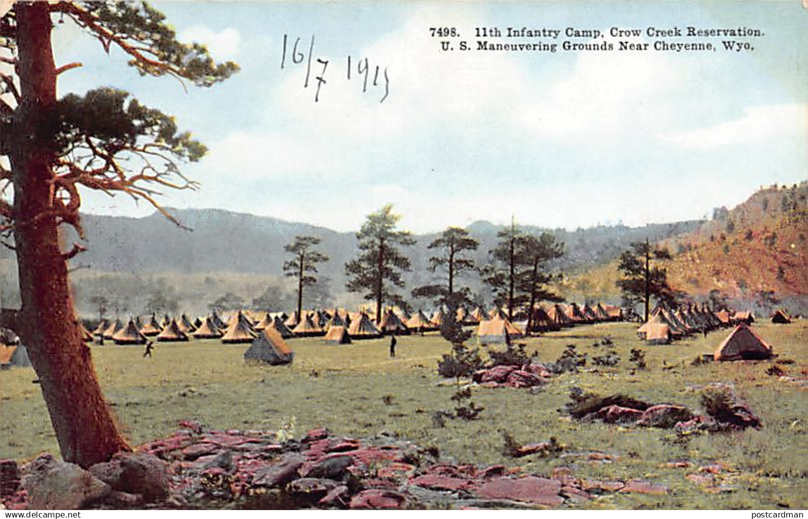 Near Cheyenne (WY) 11th Infantry Camp, Crow Creek Reservation, U.S. Maneuvering Grounds