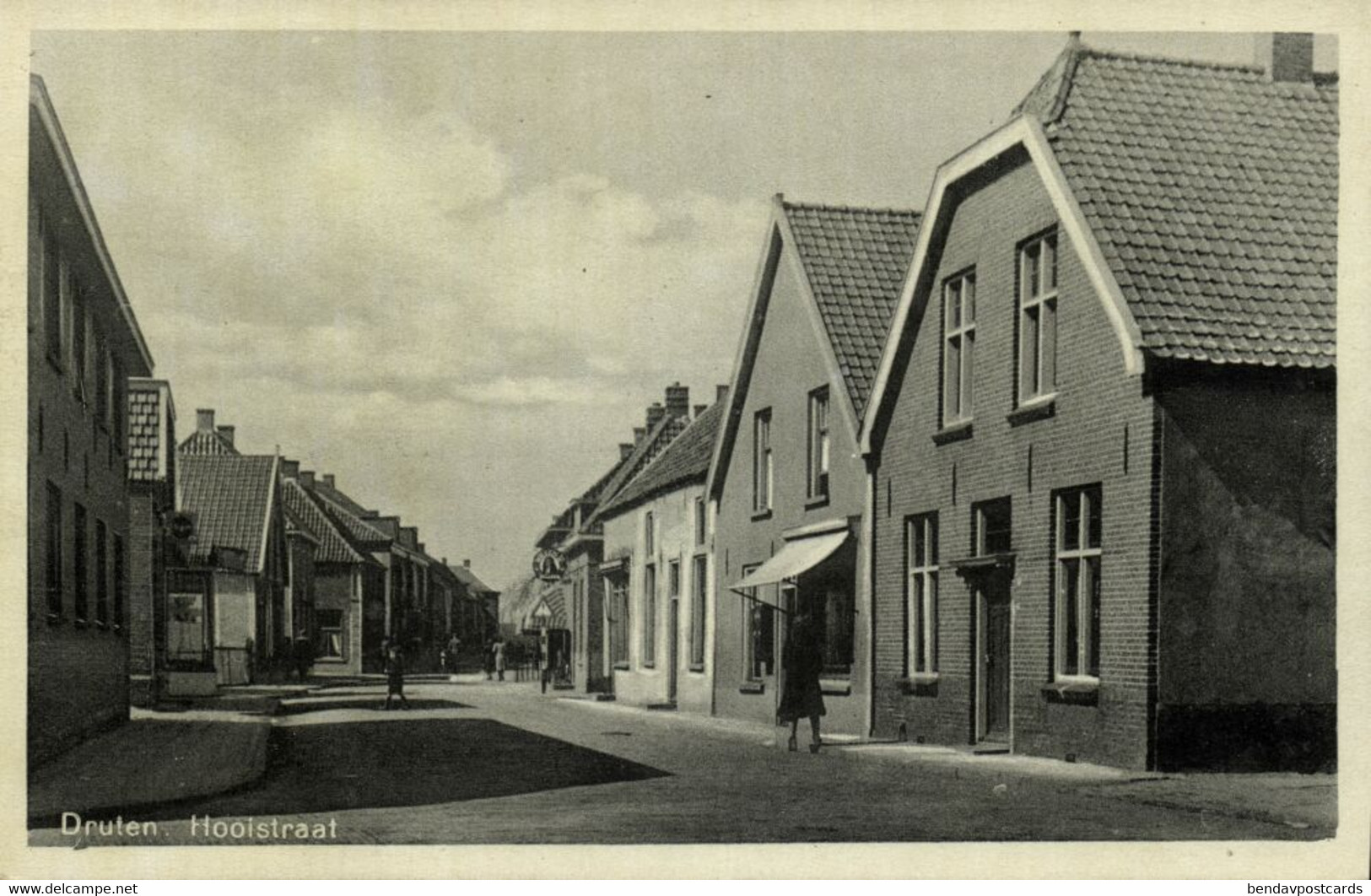 Nederland, DRUTEN, Hooistraat (1930s) Ansichtkaart