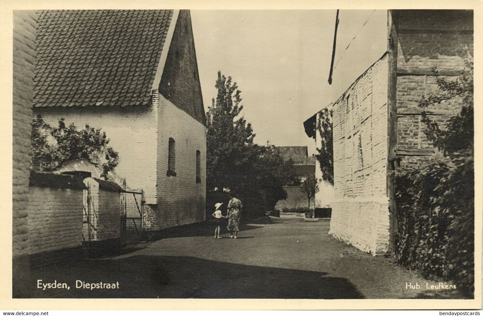 Nederland, EYSDEN, Diepstraat (1950s) Hub. Leufkens RPPC Ansichtkaart