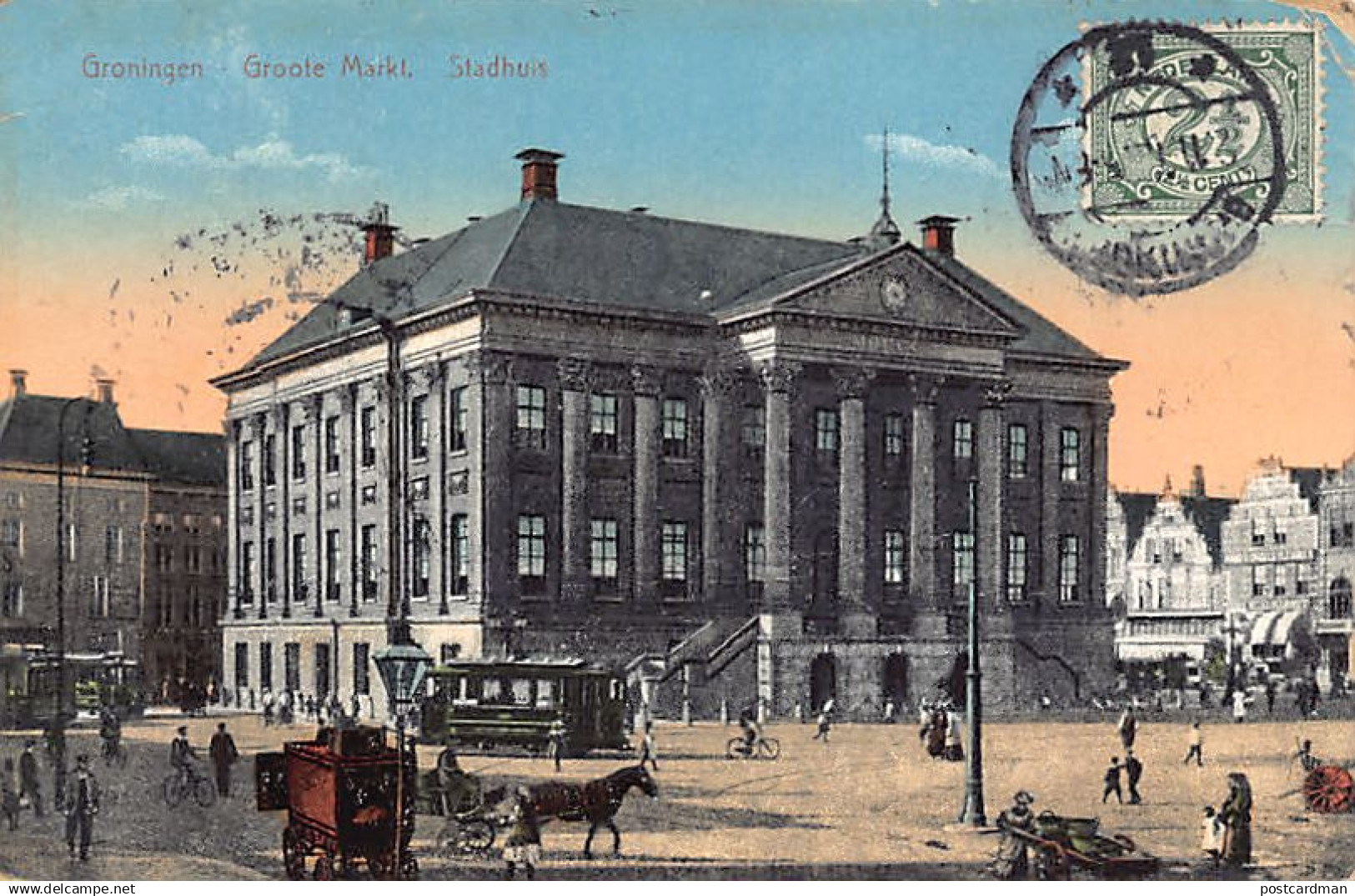 Nederland - GRONINGEN - Groote Markt - Stadhuis