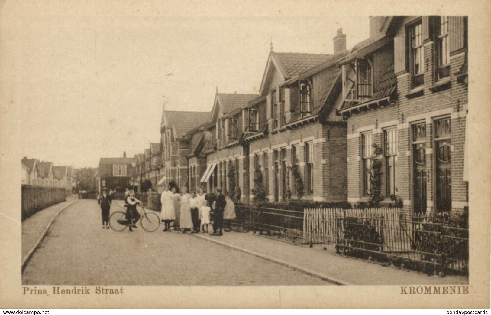 Nederland, KROMMENIE, Prins Hendrik Straat (1910s) Ansichtkaart