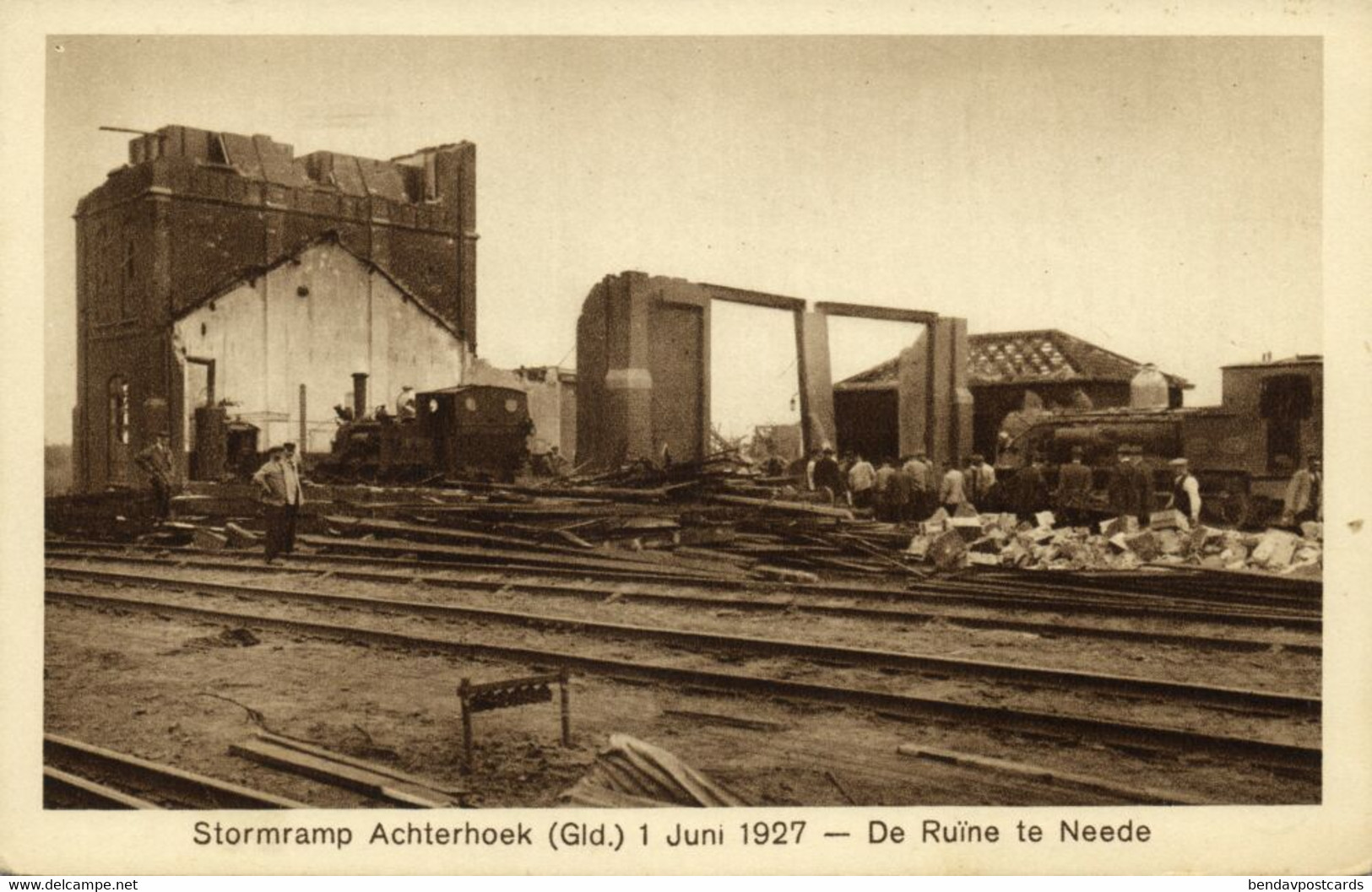 Nederland, NEEDE, Stormramp Achterhoek 1 Juni 1927 Ansichtkaart (2)