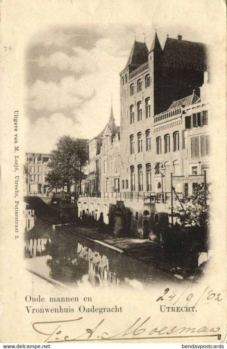 Nederland, UTRECHT, Oude Mannen en Vrouwenhuis Oudegracht (1902) Ansichtkaart