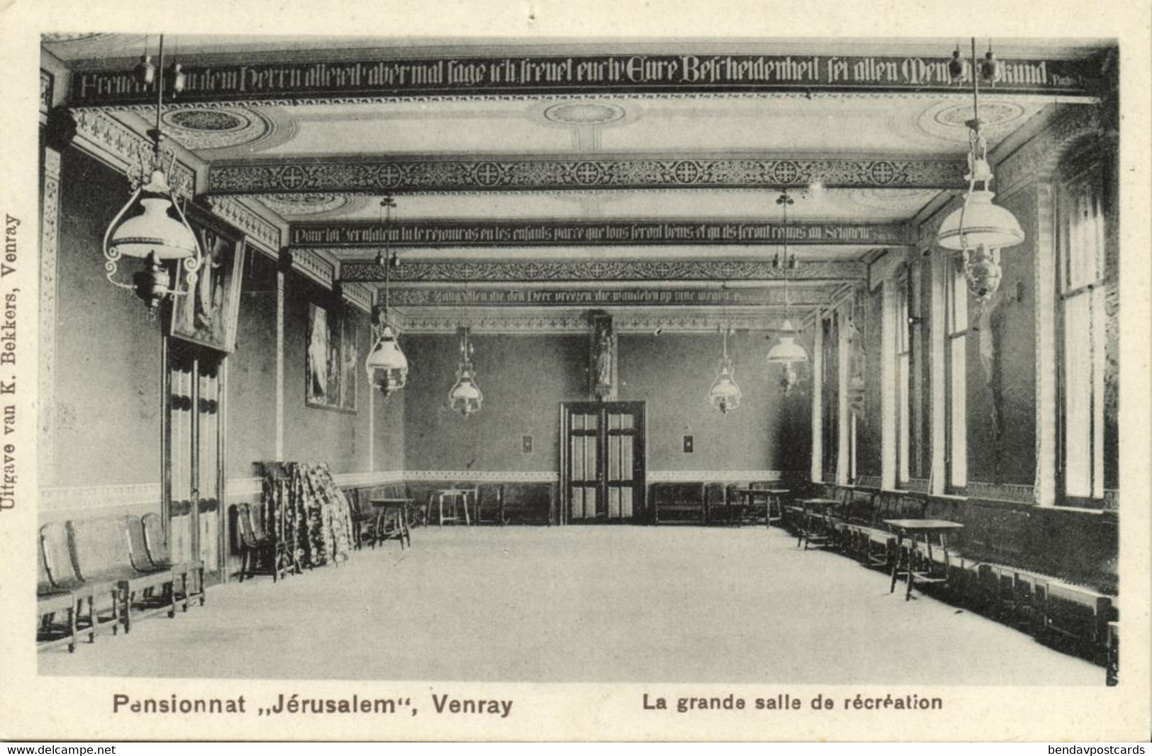 Nederland, VENRAY, Pensionnat Jerusalem, La Grande Salle de Récréation (1910s) Ansichtkaart