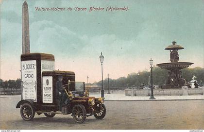 Nederland - AMSTERDAM - Reclame-ansichtkaart voor Cacao Blooker - Autoreclame op Place de la Concorde in Parijs (Frankri