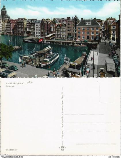 Postkaart Amsterdam Amsterdam Damrak Stadtteilansicht 1960