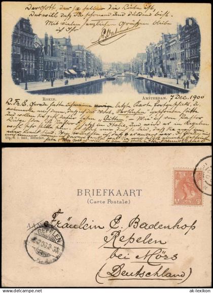 Postkaart Amsterdam Amsterdam Rokin 1900