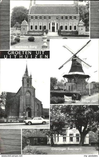 71321619 Uithuizen Menkema Borg Molen Jonge Jan Kerk Groninger Boerderij Kirche