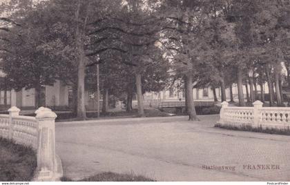 Franeker Stationsweg Old Dutch WW1 Postcard