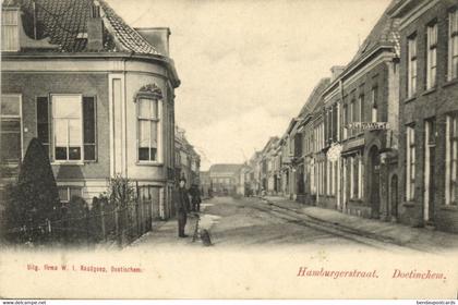 Nederland, DOETINCHEM, Hamburgerstraat met Hotel (1908) Ansichtkaart