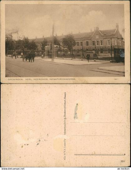 Groningen VERL. HEEREWEG, INFANTERIEKAZERNE, Kasernen-Gebäude 1910