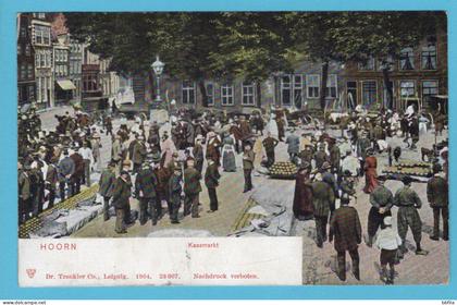 NEDERLAND prentbriefkaart Kaasmarkt 1906 Hoorn - Groningen