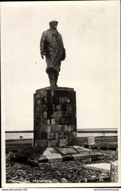 CPA Den Oever Wieringen Nordholland Niederlande, Afsluitdijk, Monument Dr. Lely