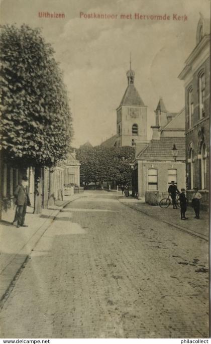 Uithuizen (Grn.) Postkantoor met Hervormde Kerk 1912 gelijmd?