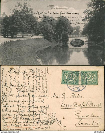 Postkaart Utrecht Utrecht Witte Vrouwenpoort 1908