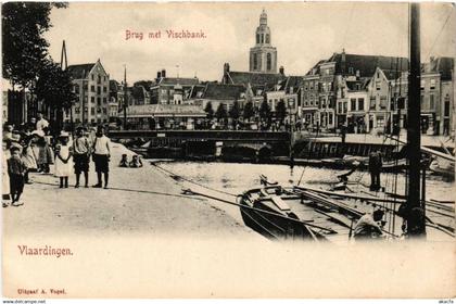 CPA AK VLAARDINGEN Brug met Vischbank NETHERLANDS (602167)