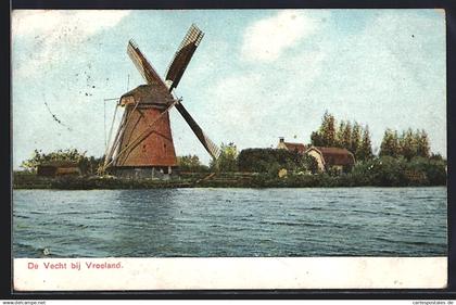 AK Vreeland, Windmühle an der Vecht