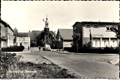 CPA Stavenisse Zeeland Niederlande, Straat, Kerk