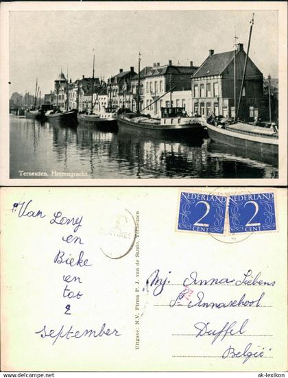 Postkaart Terneuzen Partie an der Herrengracht 1940