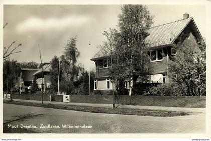 Nederland, ZUIDLAREN, Wilhelminalaan, Mooi Drenthe (1951) Ansichtkaart