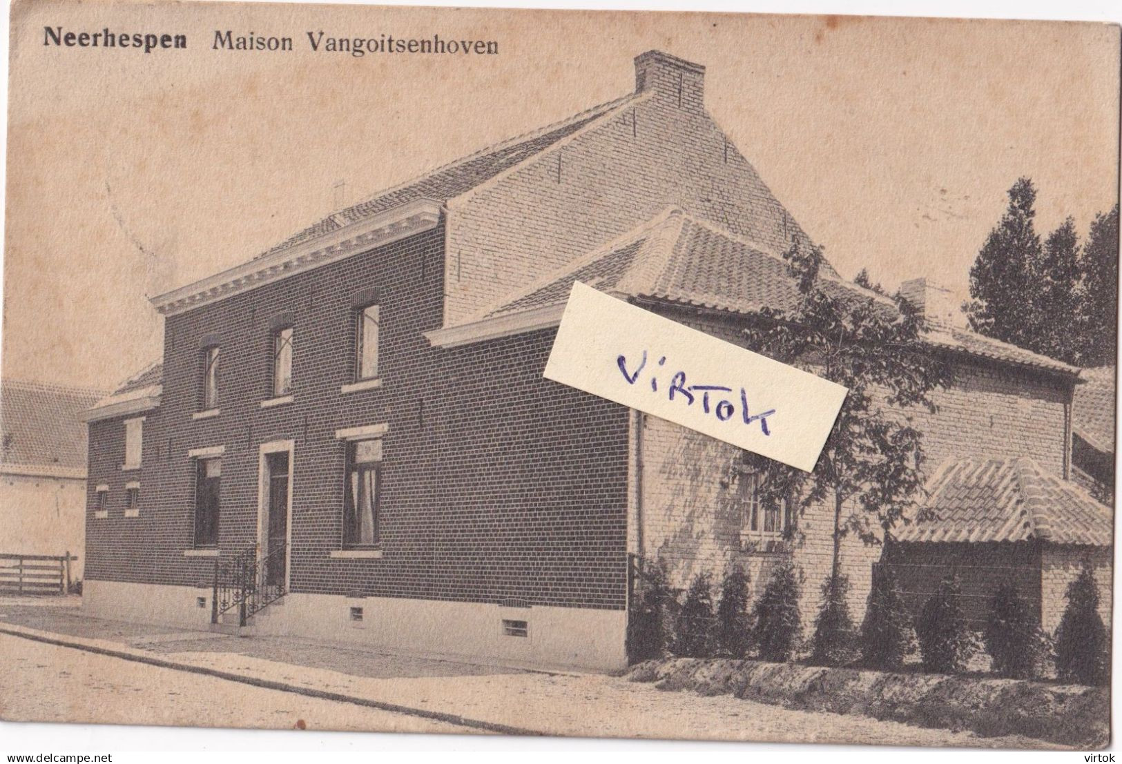 Neerhespen : maison Vangoitsenhoven   ( 1911  zonder zegel )