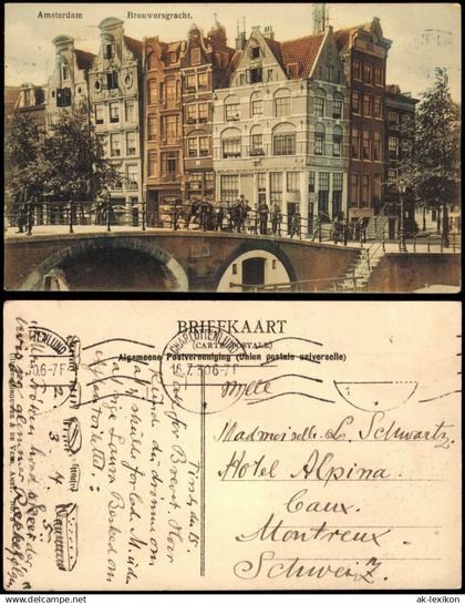 Postkaart Amsterdam Amsterdam Brouwersgracht. 1906