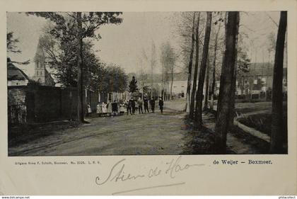 Boxmeer (N-Br.) De Weijer  veel volk 1909 Topkaart