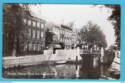 NEDERLAND prentbriefkaart Nieuwe Brug met Postkantoor Gouda