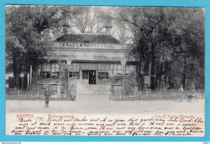 NEDERLAND prentbriefkaart Buitensociëteit 1905 Kampen - Groningen