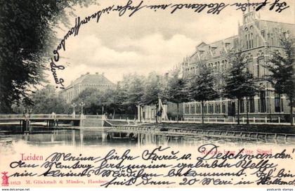 Leiden, Nieuwe brug Witte Singel, 1902