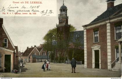 Nederland, LEMMER, Straat Scene (1905) Ansichtkaart