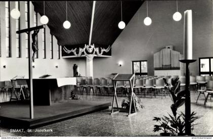 CPA Smakt Venray Limburg Niederlande, St. Jozefkerk, Innenansicht