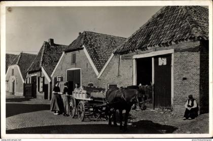 CPA Rijssen Nordbrabant, Bouwstraat, Pferdefuhrwerk